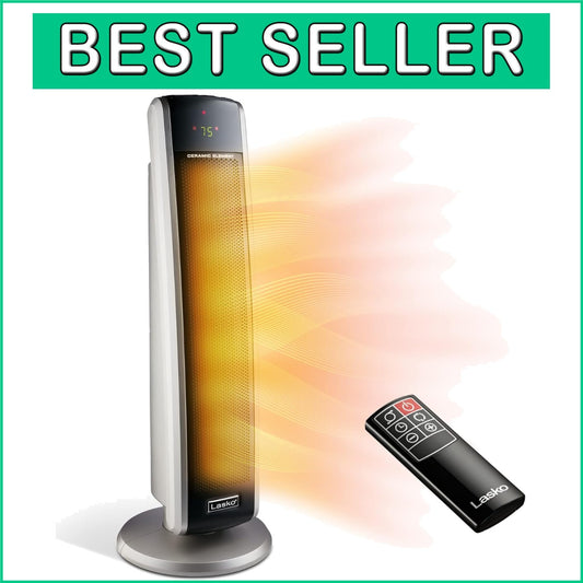 Elegant Digital Ceramic Tower Heater - Adjustable Thermostat & Timer, 29 Inches