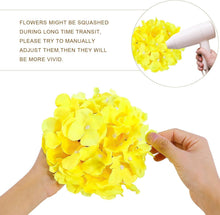 Load image into Gallery viewer, Long-Lasting Yellow Hydrangea Heads with Adjustable Stems - Perfect for Events
