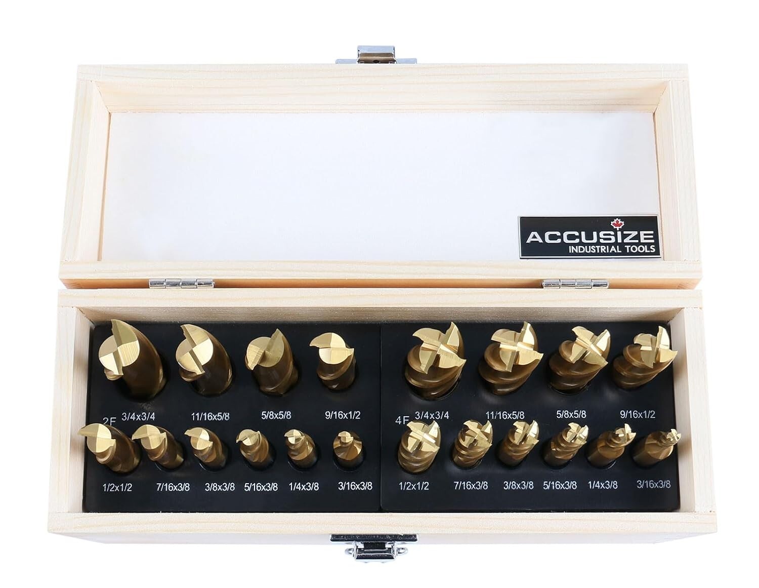 All-in-One 20 Pc HSS End Mill Set with 2 & 4 Flute Options, Up to 3/4'' Diameter