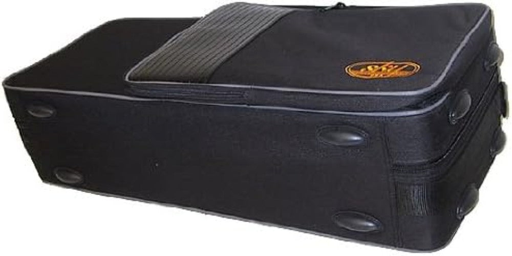 Backpackable Alto Saxophone Case with Protective Foam and Stylish Black Canvas