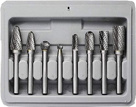 Professional 8-Piece Carbide Rotary File Set for Detailed Wood and Metalwork