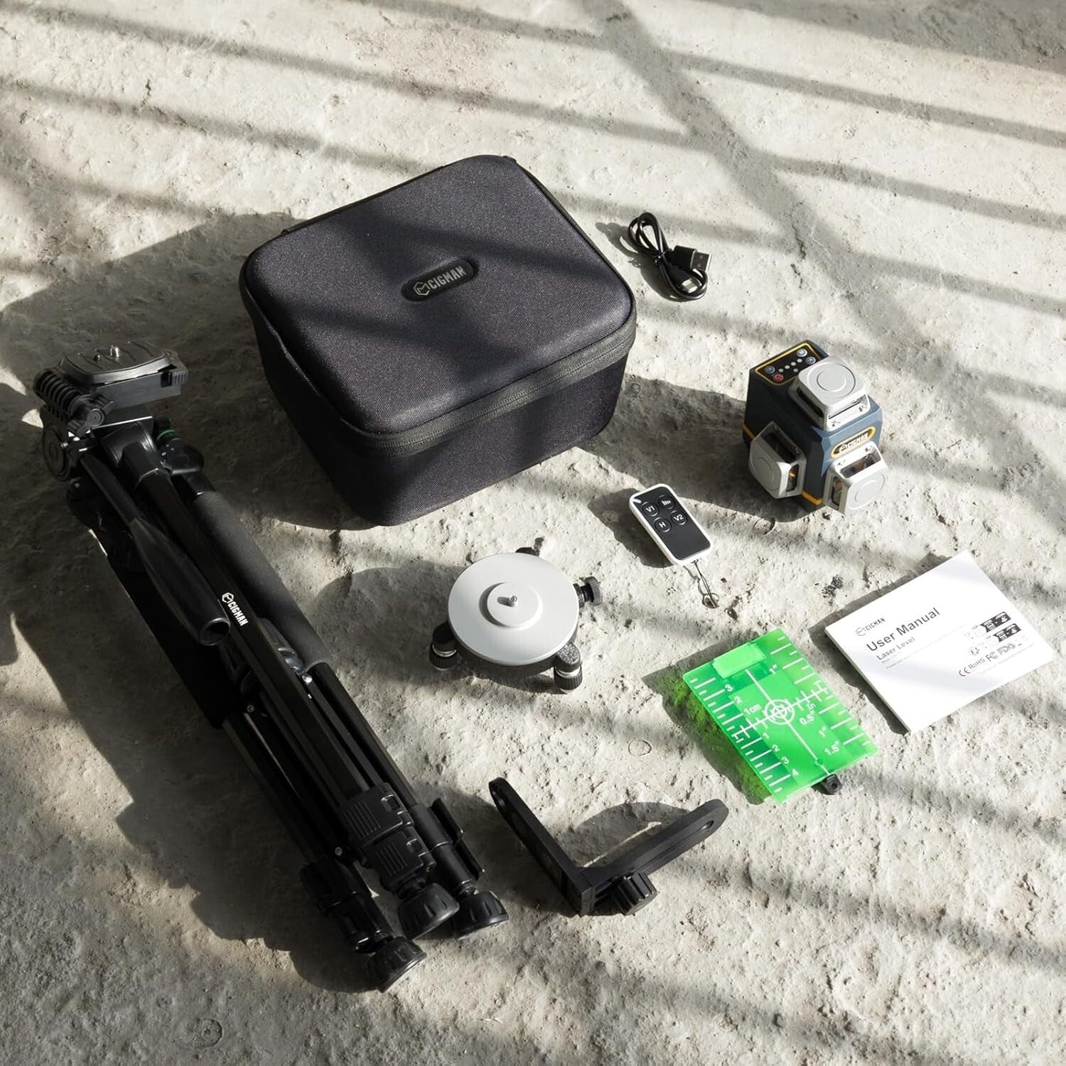 Precision 3D Green Laser Level with Tripod & Remote Control for DIY Projects