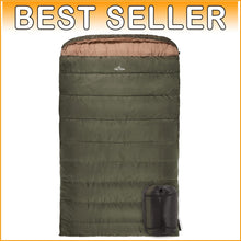 Load image into Gallery viewer, King-Sized TETON Double Sleeping Bag with Compression Sack - Snuggle Together