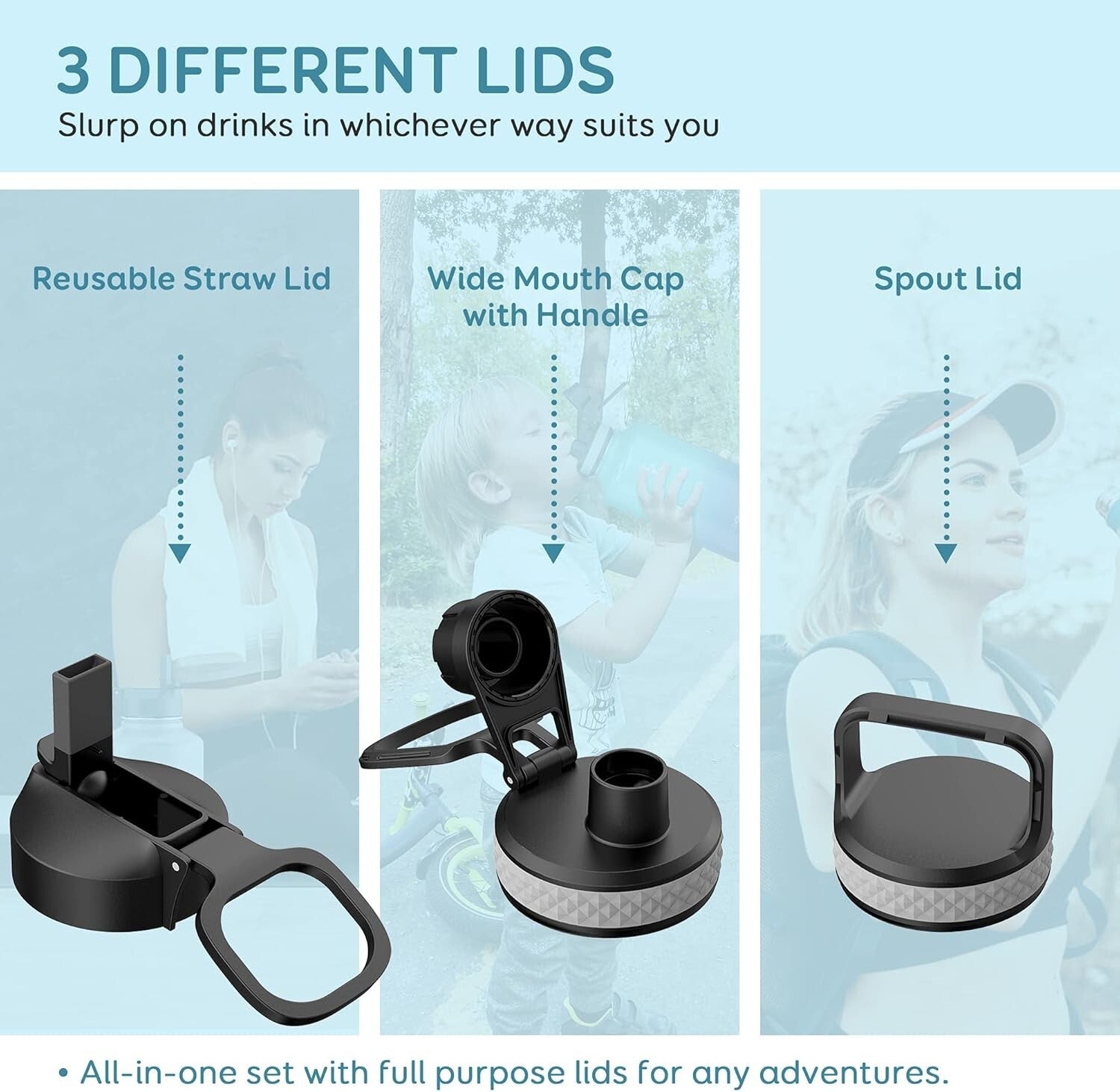 87 oz Stainless Steel Water Jug - 48 Hours Cold, 24 Hours Hot - Adventure Ready