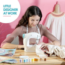 Load image into Gallery viewer, All-in-One Portable Sewing Machine for Beginners – Includes Patterns &amp; Tools