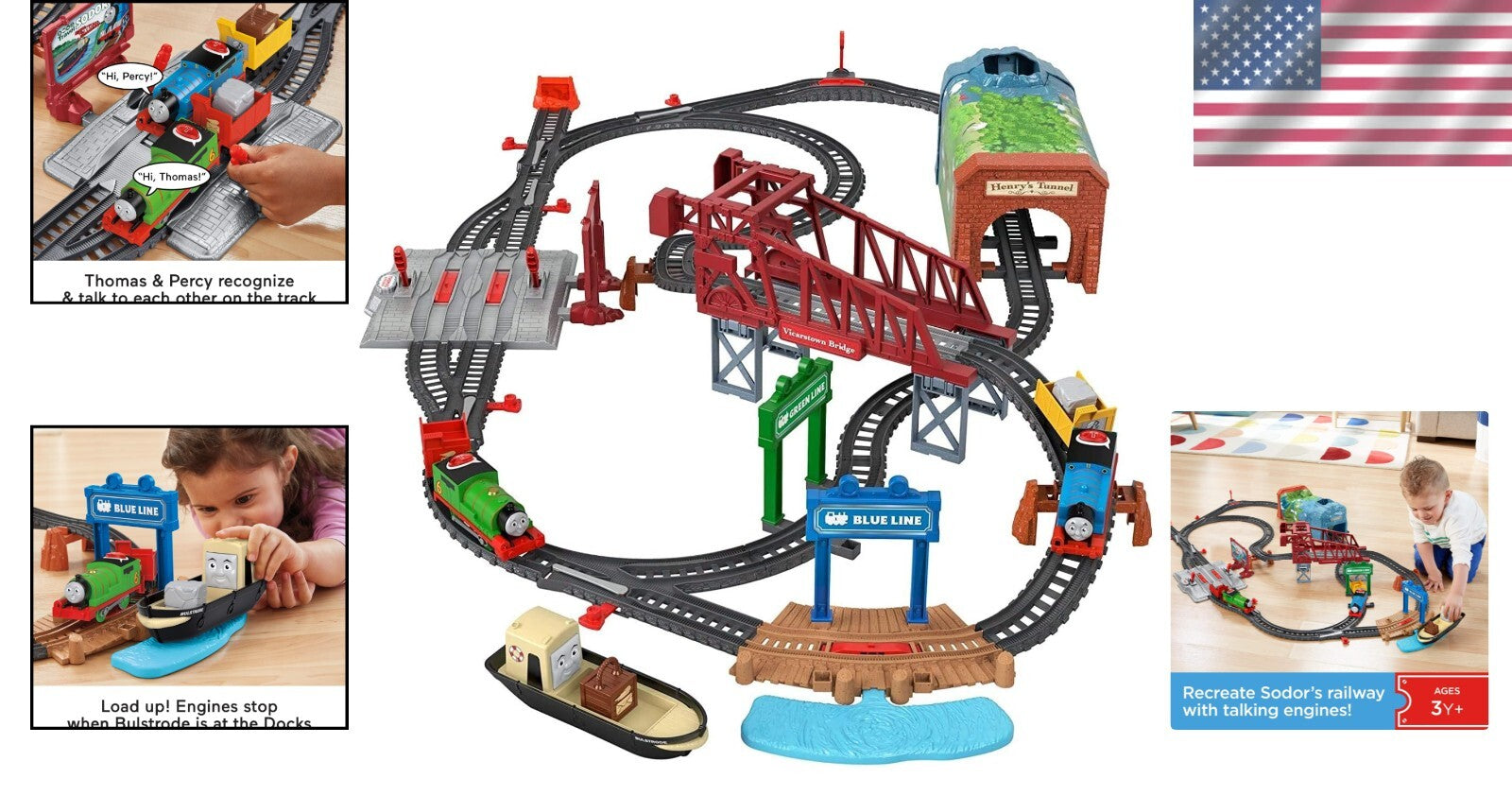 Engaging Thomas & Percy Train Set with Talking Engines and Track Switches