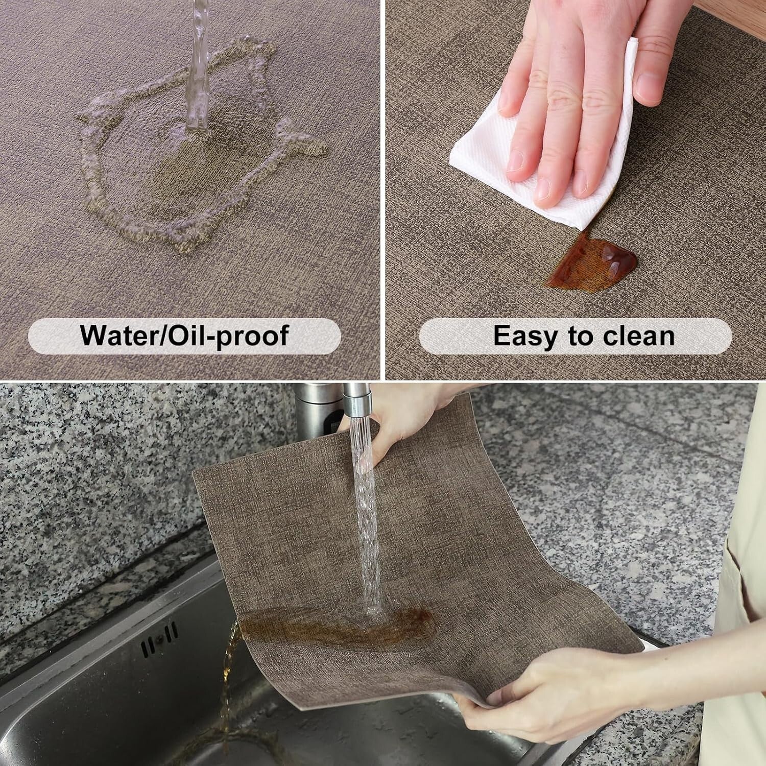 Durable Heat Resistant Faux Leather Table Mats - Set of 8, Wipeable & Waterproof