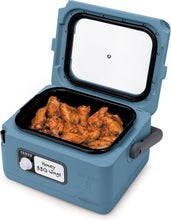 Load image into Gallery viewer, Spill-Proof 8-Quart Blue Slow Cooker with Detachable Utensil Holder for Travel
