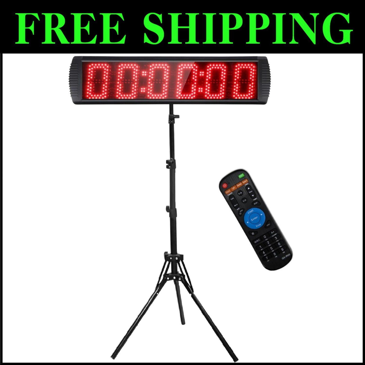 Professional Remote Control LED Race Clock - Essential Timing Tool for Events