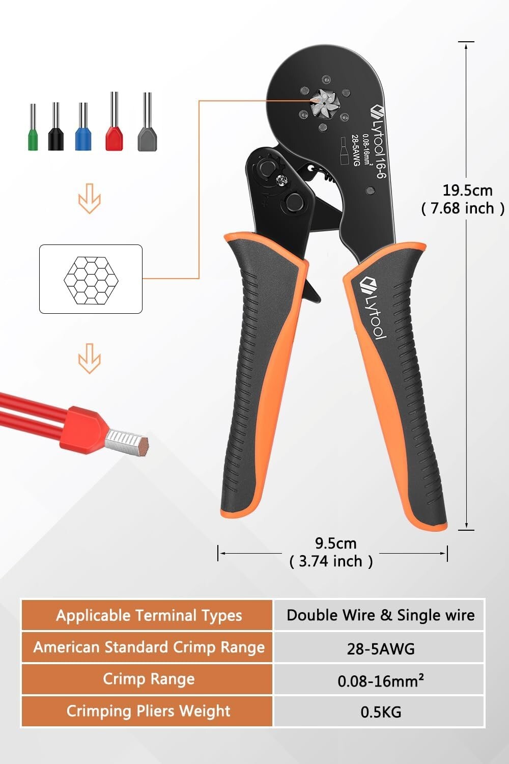Precision Wire Ferrule Crimping Tool Kit - 1200 PCS Ferrule Connectors Included