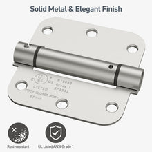 Load image into Gallery viewer, Durable Self Closing Spring Hinge, 3.5'' - Supports Doors Up to 80 lbs, 4 Pack