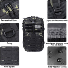 Load image into Gallery viewer, Lightweight Hydration Compatible Tactical Backpack - Ideal for Outdoor Sports