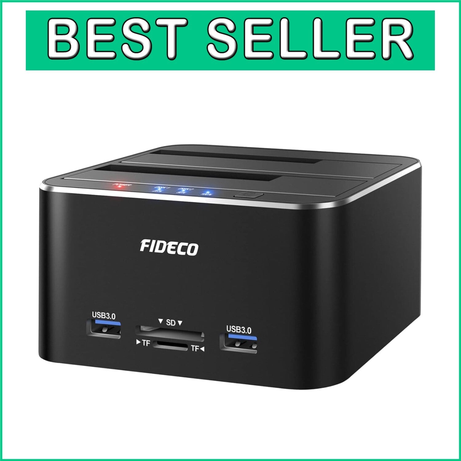 Elegant Aluminum USB 3.0 HDD Dock - Supports 18TB, Compatible with Windows/Mac