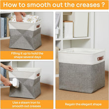 Load image into Gallery viewer, Elegant 13-Inch Foldable Linen Storage Cubes - 4 Pack for Stylish Organization