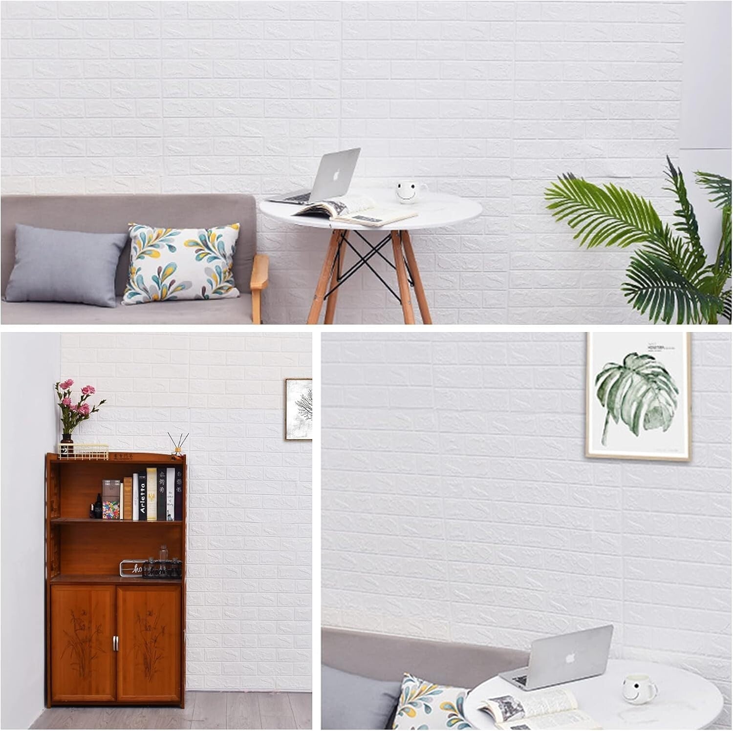 40 PCS Self-Adhesive 3D Brick Wall Panels - 58 Sq Feet of Modern Elegance