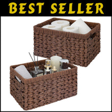 Load image into Gallery viewer, Versatile Waterproof Woven Baskets - 2-Pack for Bathroom and Kitchen Storage