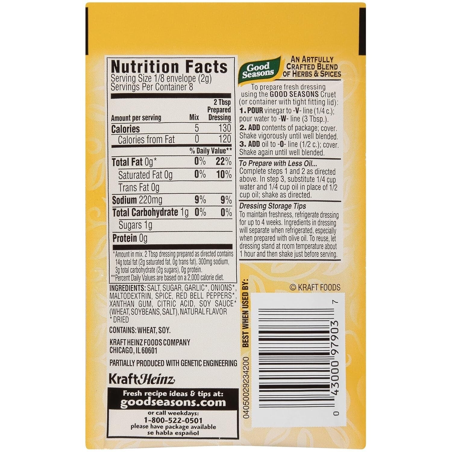 Authentic Zesty Italian Salad Dressing Mix - 24 Packets for Everyday Cooking