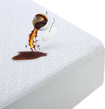 Load image into Gallery viewer, 100% Waterproof Bamboo Full Mattress Cover - Deep Pocket &amp; Cooling Design, White