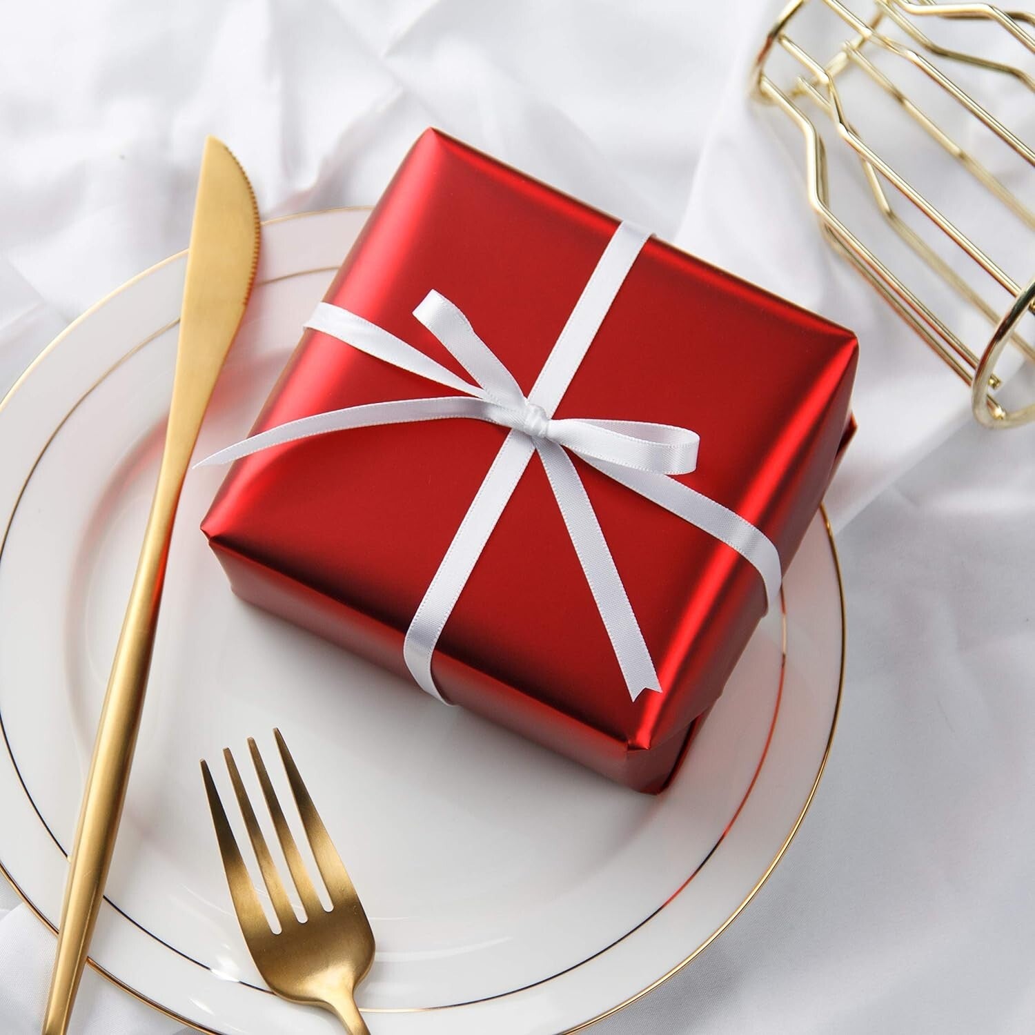 Elegant 30" x 100' Red Matte Wrapping Paper - Ideal for Christmas & Baby Showers