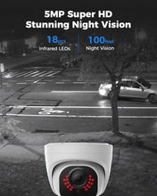 Load image into Gallery viewer, 5MP Security Camera System - 24/7 Recording with Smart Detection &amp; Night Vision