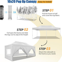 Load image into Gallery viewer, Versatile 10x20 Event Canopy with 6 Removable Sidewalls - Perfect for Parties