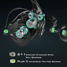 Load image into Gallery viewer, High-Speed Kapstan Elite Fishing Reel - Ultra-Smooth, 6 Stainless Steel Bearings