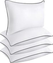 Load image into Gallery viewer, Luxurious Hotel Quality Set of 4 Down Alternative Pillows for Comfort &amp; Support