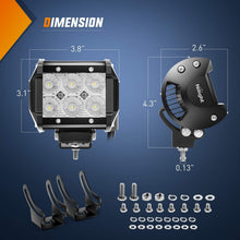 Load image into Gallery viewer, 72W 12 Inch LED Light Bar with 2PCS 18W Flood LED Fog Lights - Waterproof Combo