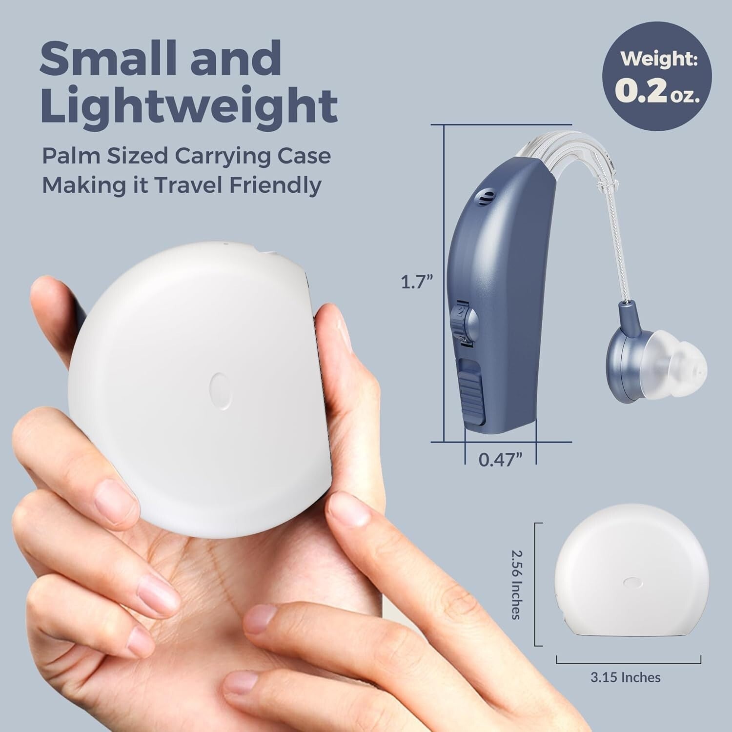 Rechargeable Digital Hearing Aids for Seniors - Behind The Ear Sound Amplifiers