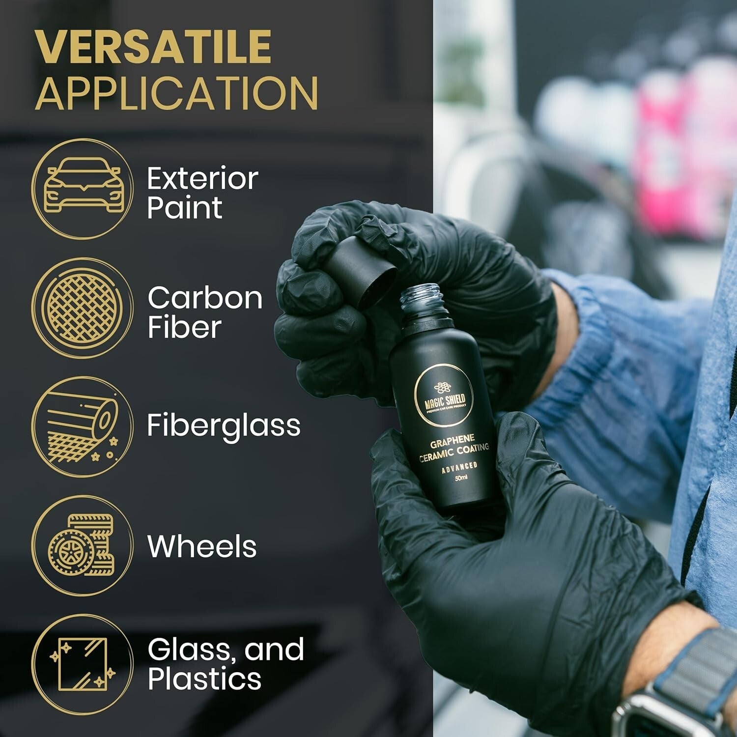 Durable Graphene Coating for Cars & Bikes - 5 Year High-Gloss Ceramic Shield