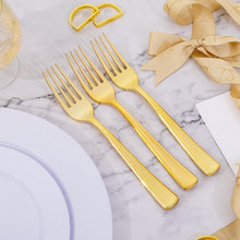 Load image into Gallery viewer, Bulk Gold Plastic Forks - 600 Heavy Duty Forks for Stylish Events &amp; Gatherings