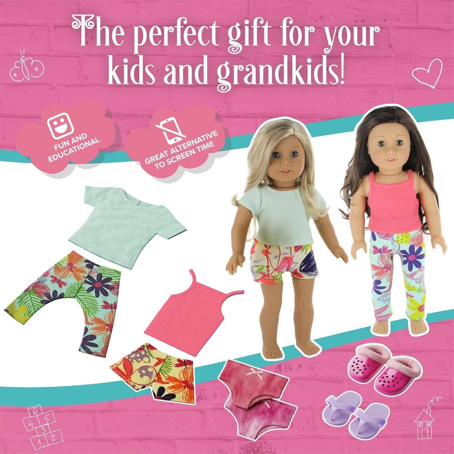 Deluxe 23-Piece Doll Bunk Bed Set for 18-Inch Dolls – Linens & Pajamas Included