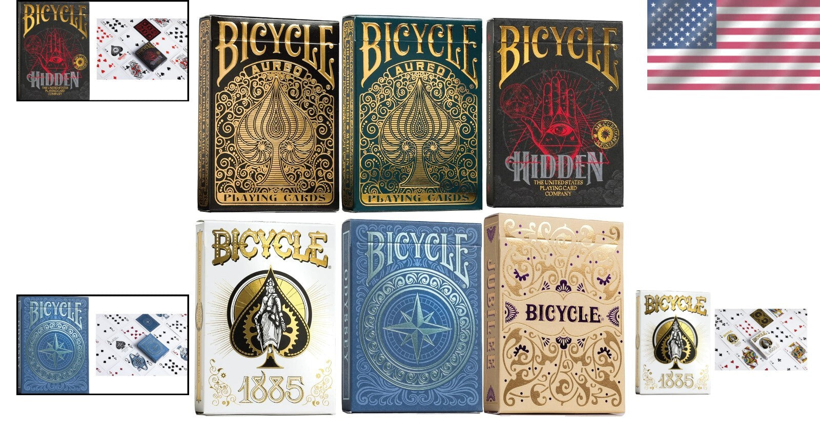 Ultimate Bicycle 6-Deck Bundle: Unique Playing Cards for Collectors & Magicians