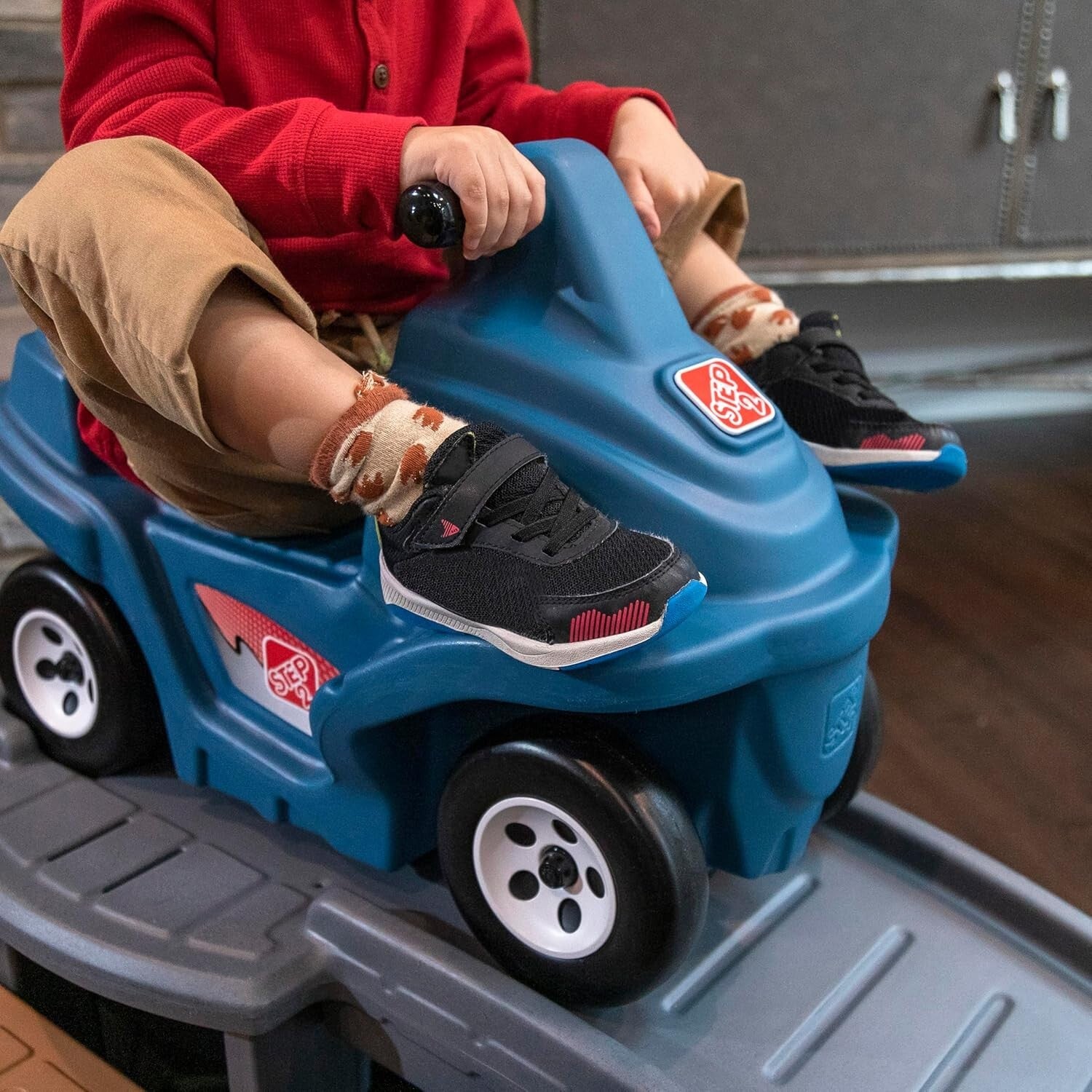 Durable Kids Roller Coaster Playset with 9-Foot Track - Safe Fun for Toddlers