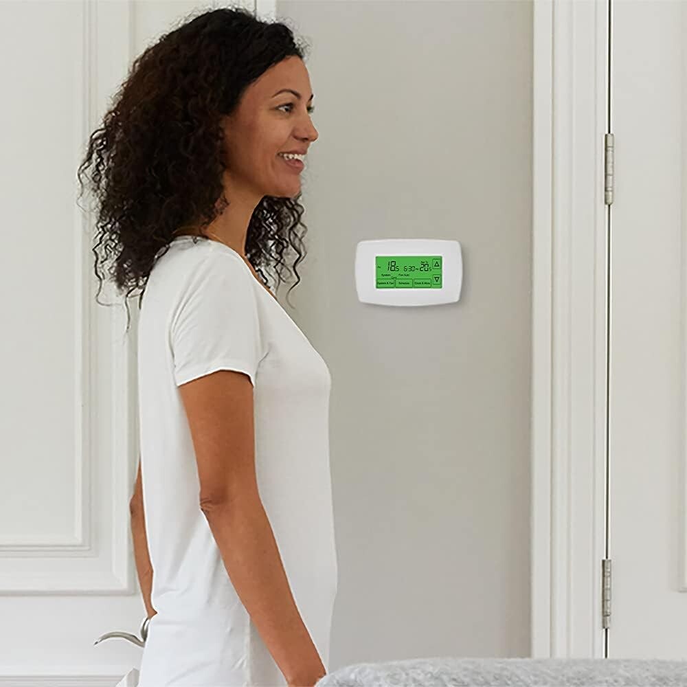 Easy to Install 7-Day Programmable Thermostat with Backlit Touchscreen Display