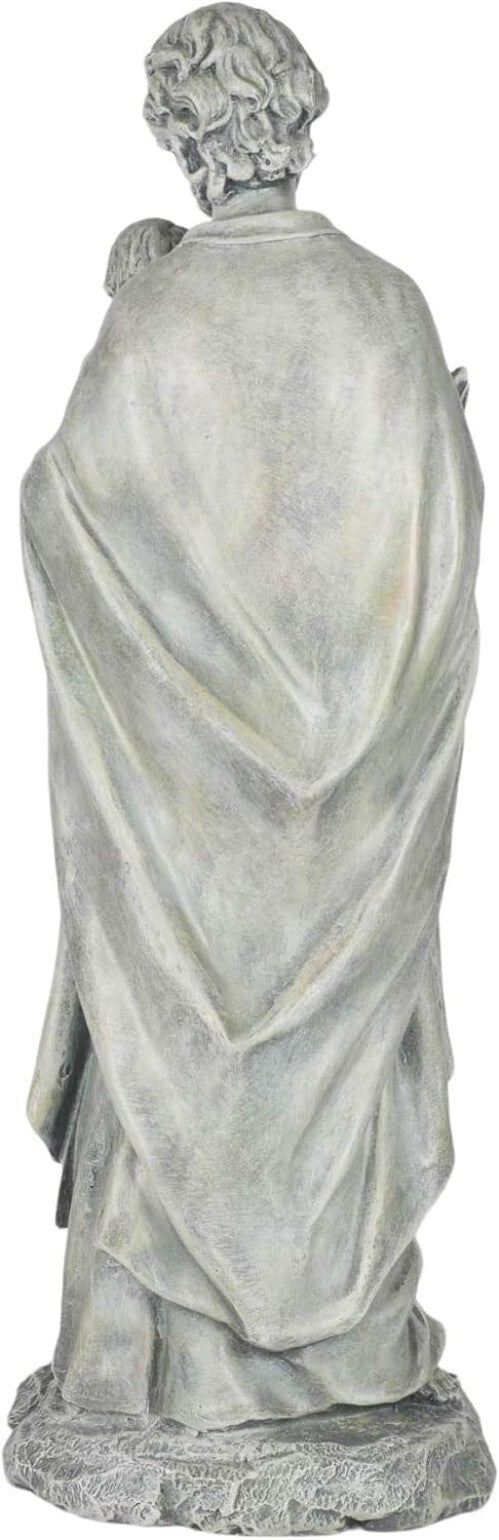 Intricately Crafted 20" St. Joseph and Child Garden Statue for Religious Spaces