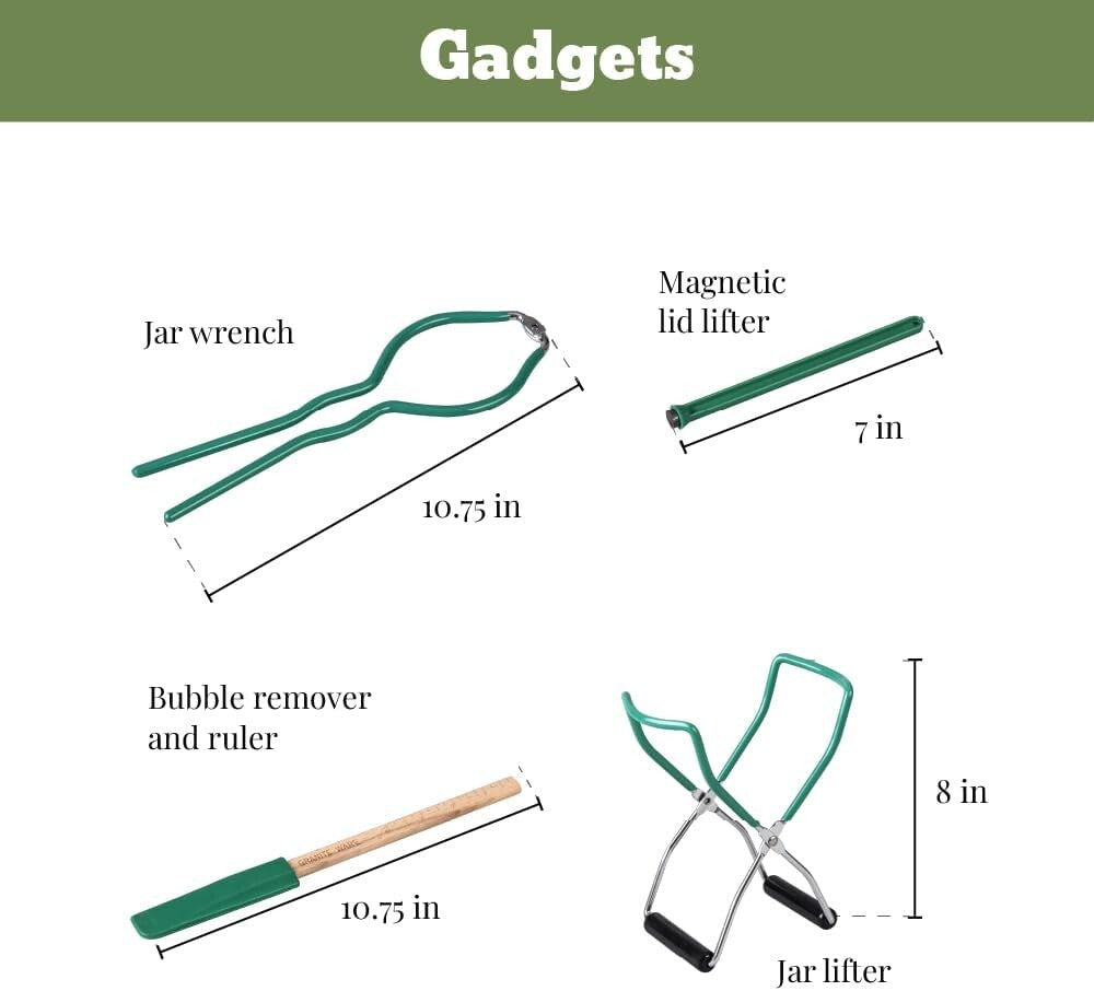 Durable Enamel Canning Pot with Jar Rack - 8-Piece Starter Kit for Home Canning