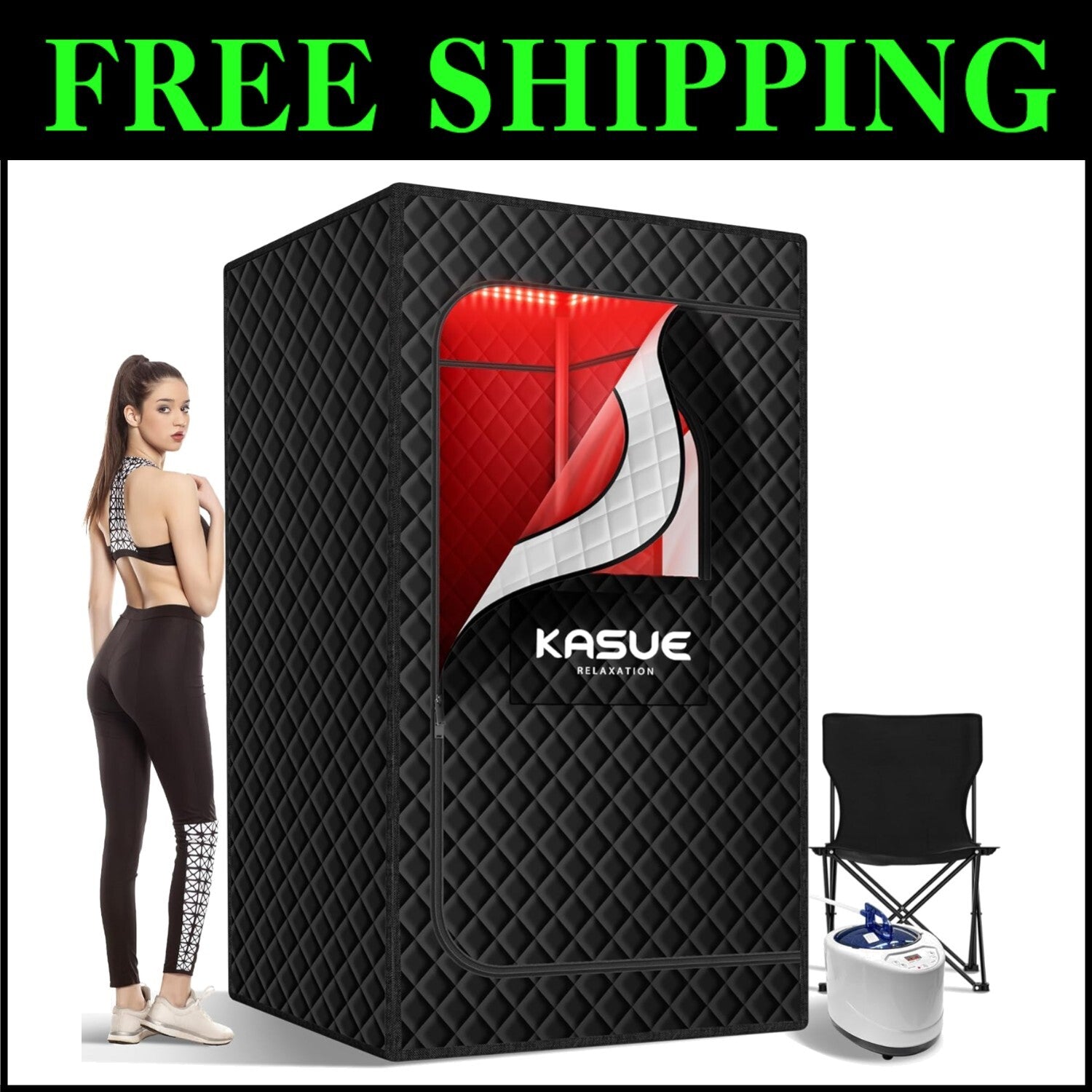 Durable Portable Infrared Sauna - Remote Control & Easy Setup for Relaxation