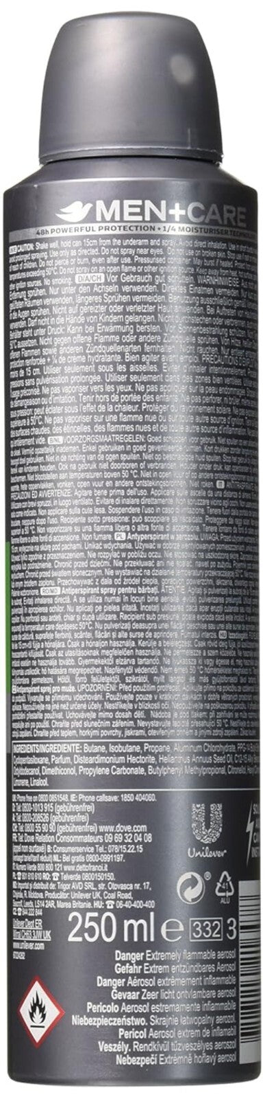 6-Pack Men + Care Dry Spray Antiperspirant – Extra Fresh & Moisturizing Formula