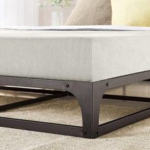 Load image into Gallery viewer, Queen Metal Platform Bed Frame with Integrated Steel Slat Support - Black Finish
