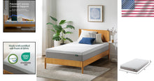 Load image into Gallery viewer, Twin 8-Inch Ultima Memory Foam Mattress - Fresh Green Tea &amp; Charcoal Infusion
