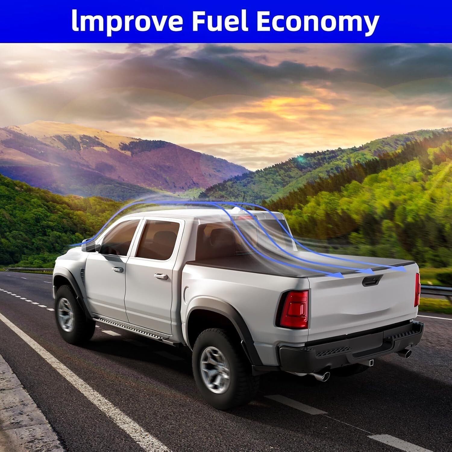 Protective Vinyl Truck Bed Cover for 2019-2025 Ram 1500 - Weather Resistant