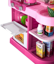 Load image into Gallery viewer, 53-Piece Play Kitchen Set with Temperature Sensing Sink for Engaging Role-Play