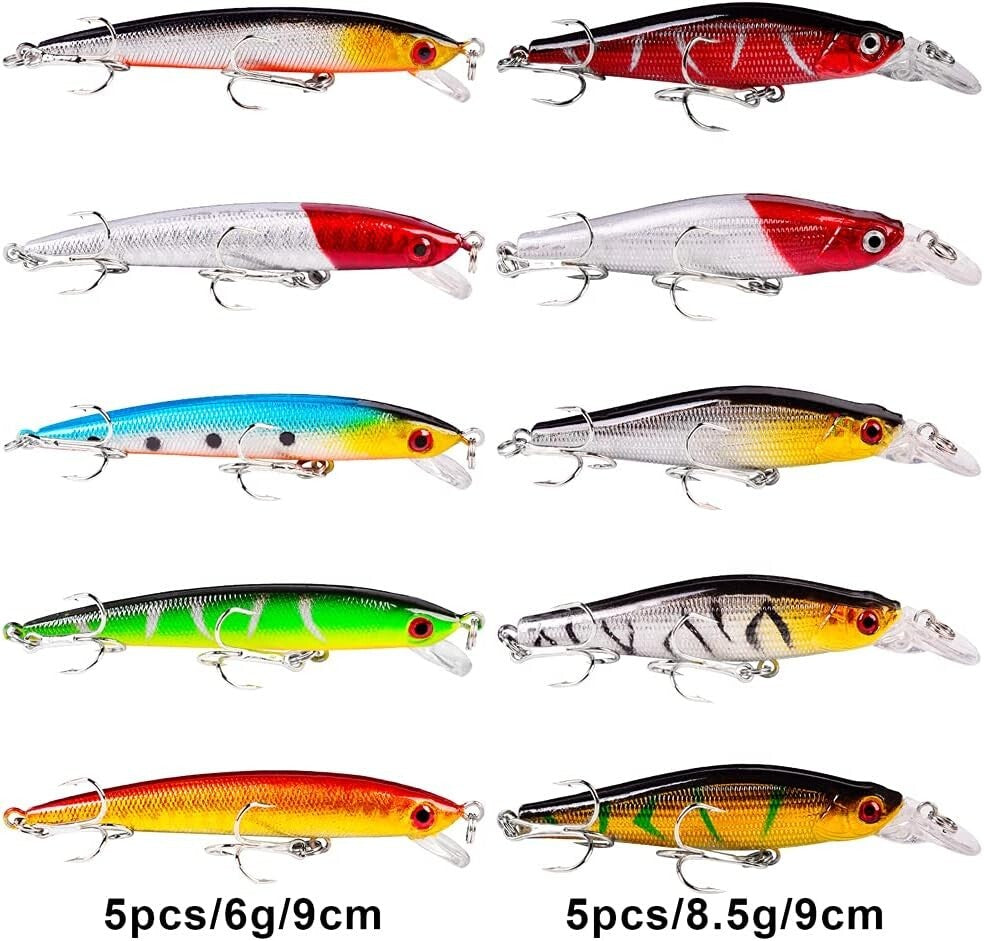 Versatile 56-Piece Fishing Lure Collection - Perfect for Freshwater & Saltwater