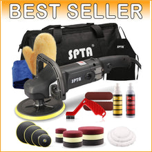Load image into Gallery viewer, Heavy-Duty 7 Inch Rotary Polisher with 1200W Motor &amp; Multipurpose Polishing Pads
