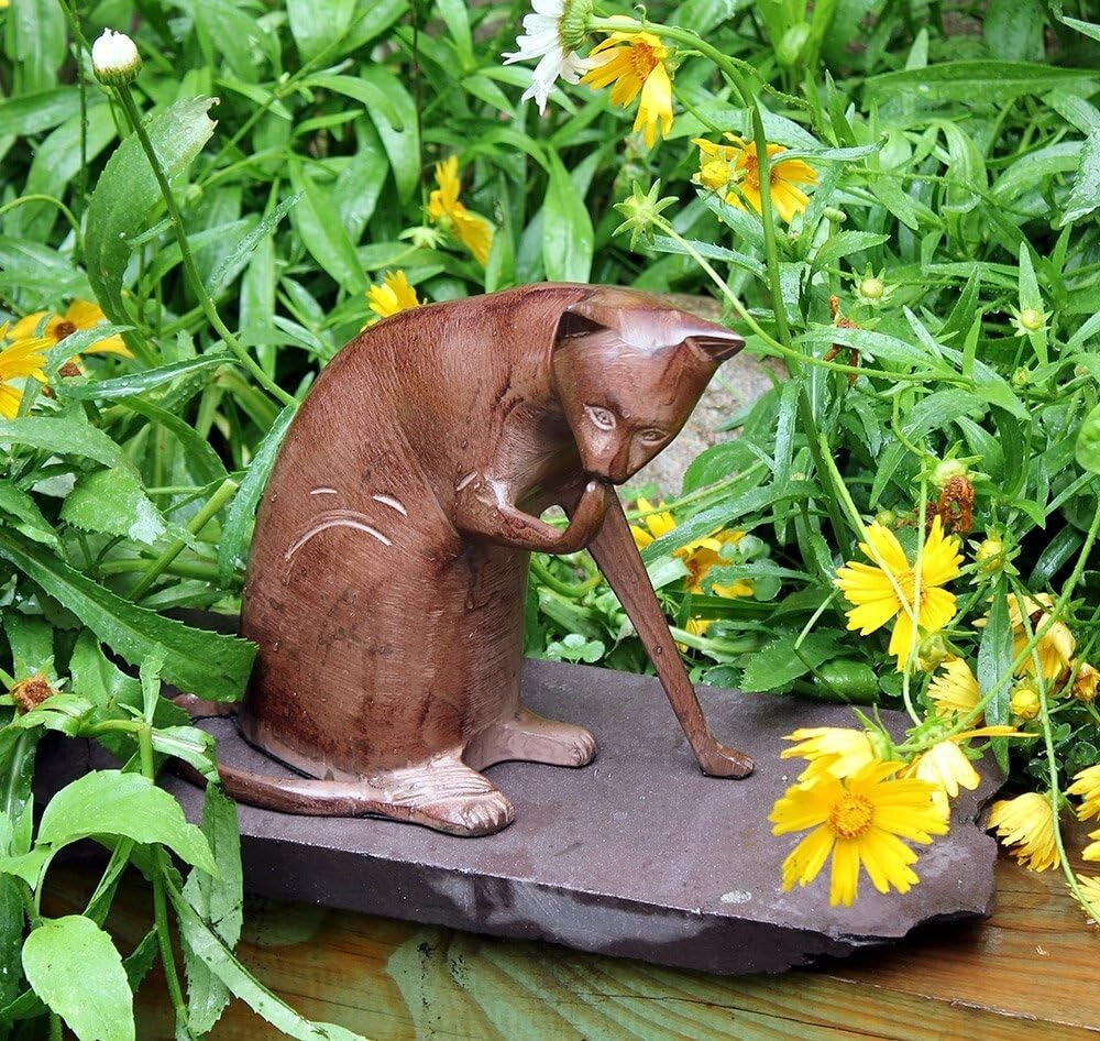 Playful Siamese Cat Sculpture - Perfect Addition to Garden or Home Décor