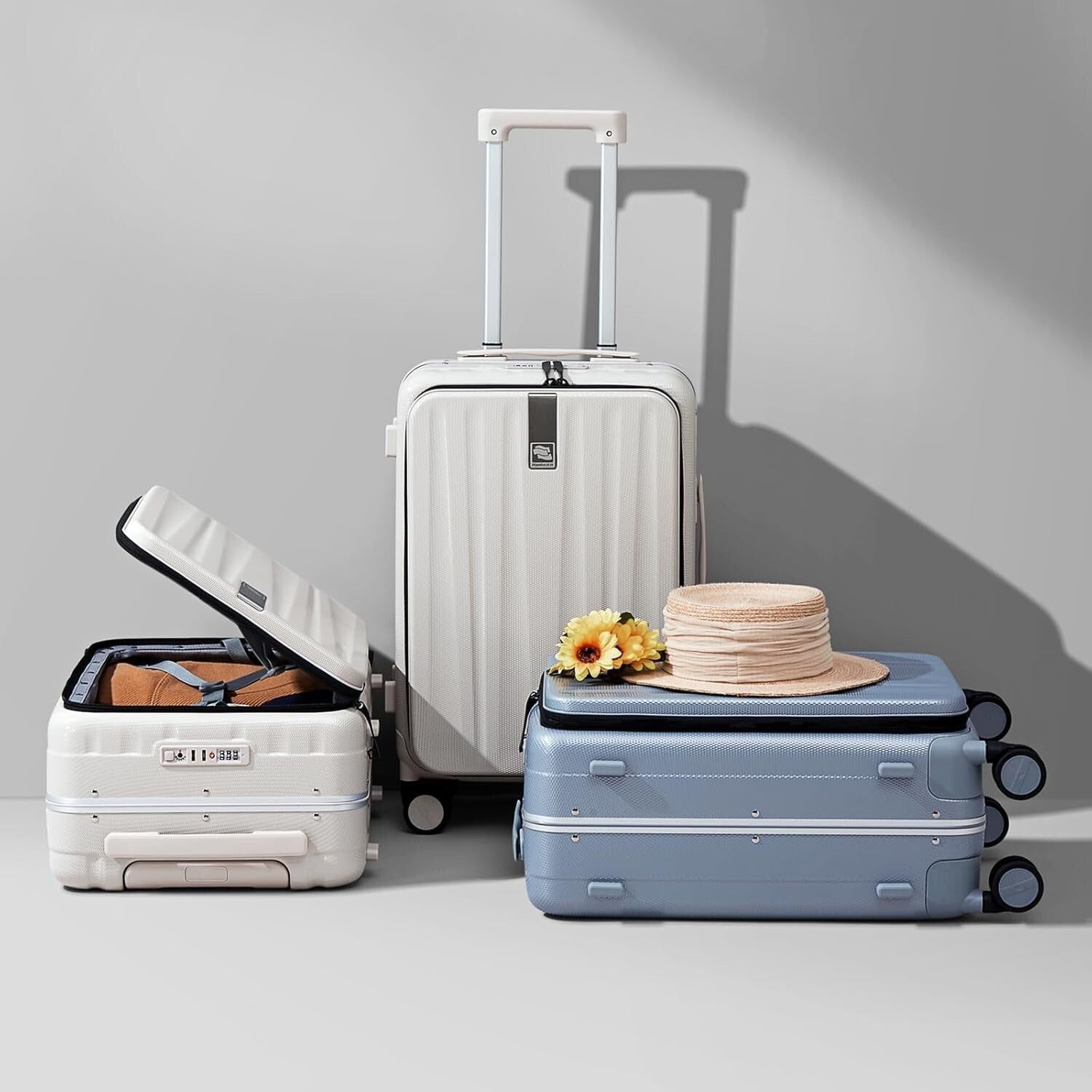 Premium PC 24-Inch Travel Luggage with Scratch-Resistant Surface & Security Lock