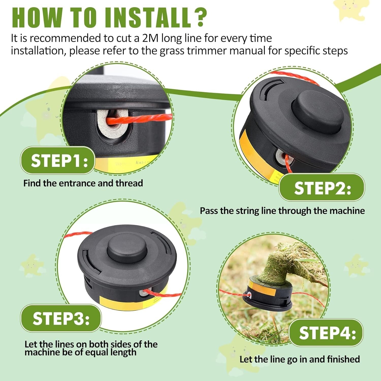 Durable 1640FT Twisted Shape Trimmer Line - 0.095" Compatible with Major Brands