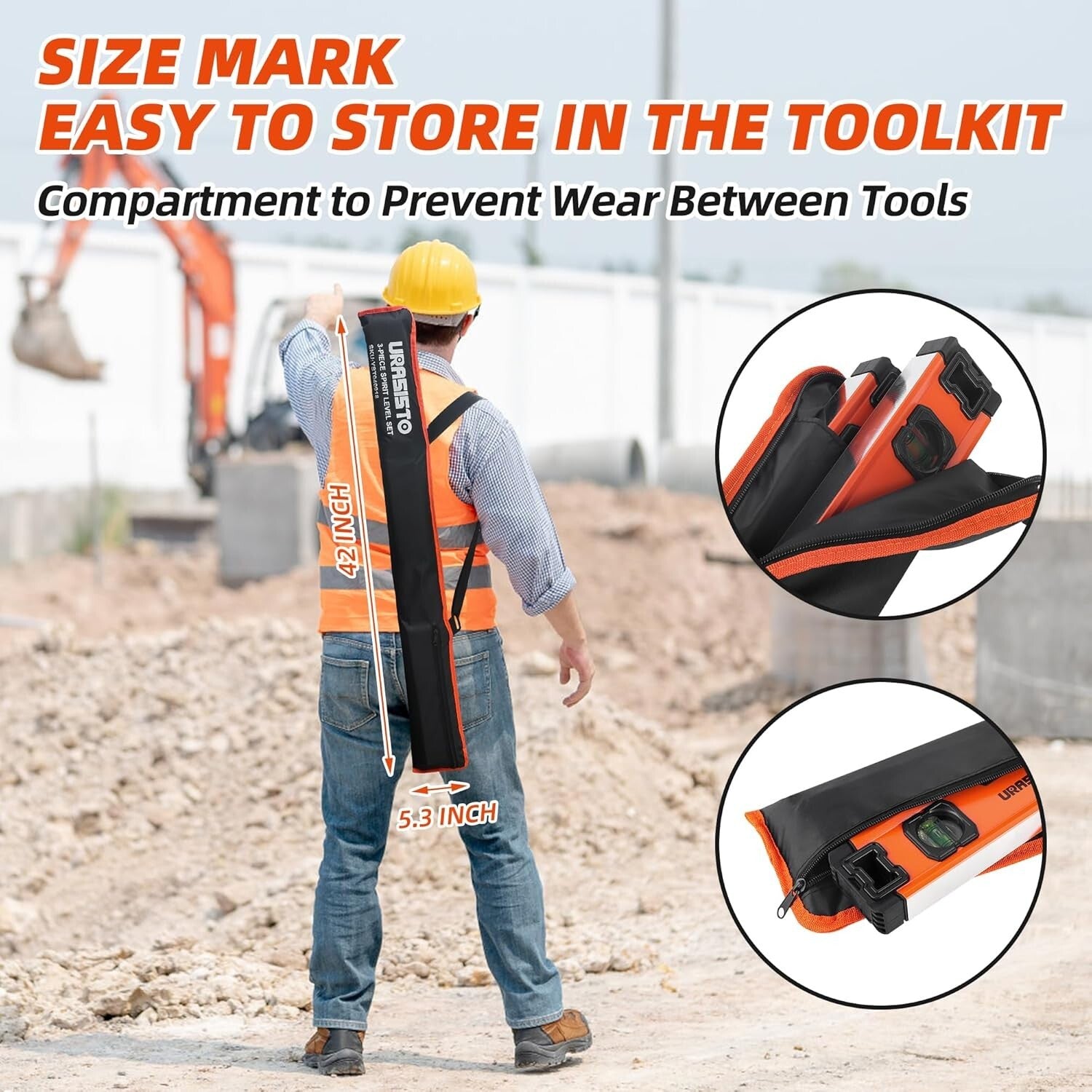 Durable Aluminum Spirit Level Set 12", 20", 40" - High Accuracy with Carry Bag