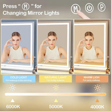 Load image into Gallery viewer, Professional LED Vanity Mirror with 10X Magnification &amp; Adjustable Brightness